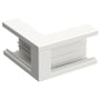 Wibe WGX-A YH udvendigt hjørne i hvid RAL9003/70, dimensioner 110x55 mm, viser en 90-graders vinkel til kabelbakker.