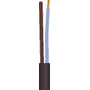 Flad lampeledning 2x0,75 mm² i sort - 100 meter