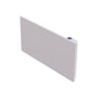 Ebeco Wallflex el-radiator 600 WiFi, 400W, 400V, vist fra siden med et integreret farvedisplay og hvid overflade.