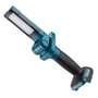 Makita DML816 LED lampe viser dens fleksible hoved, der kan drejes og justeres for optimal lysretning, fremstillet i holdbar plast.