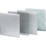 Schneider Electric EMC filterbeskyttelseslåg materiale opdelt i fire lag: groft, fint, finmasket metal og et grønt fibermateriale.