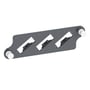 Actassi QuickFix montageplade til 3 x SC duplex adaptore, grå med hvide nitter, til fiberpatchpanel.