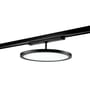 SG Armaturen Sense 320 armatur i sort med opal front, monteret på sort 3-faset skinne.