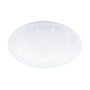 EGLO Totari-Z loftlampe i hvid med stjernedetaljer, Ø380mm og 2160 lumen, klar til installation.