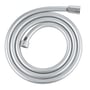 Grohe Silverflex bruseslange på 175 cm i blank krom, oprullet med gevindtilslutninger synlige i begge ender.