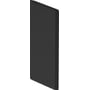 Wibe WGX-S ES 170x65 endestykke i sort RAL9017/30 med en ren og glat overflade, præsenteret på en neutral baggrund.