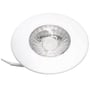 Nordtronic Gabriella møbelspot i mat hvid, Ø55 mm, med 4W LED og 3000K lys på isoleret baggrund.