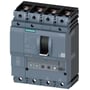 Siemens 3VA2 maksimalafbryder, 4-polet, 160A, med grå kabinet og tydelig Siemens logo. Afbryderen har en sort vippekontakt og indgraverede specifikationer.