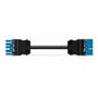 WINSTA® MIDI mellemkabel fra Wago med hun- og hanstik, 7 meter, 5G2,5 mm² halogenfri kabel i blå.