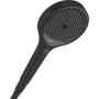 Hansgrohe Rainfinity 130 3jet håndbruser i elegant mat sort med et rundt brusehoved og et ergonomisk håndtag med SELECT knap.