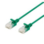 DELTACO U/UTP Cat6a tyndt patch cable, 0,5 meter, grøn