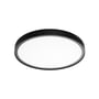 SG Armaturen Disc 480 LED armatur i sort aluminium med en rund, opal akrylafskærmning for blændfrit lys.