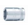 Bahco 7800SM-24 sekskanttop 24 mm med 1/2" tilslutning, vist på hvid baggrund med fokus på den indvendige sekskantprofil.