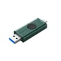 Kingston DataTraveler DuoG2 USB-nøgle på 128 GB set skråt med USB-A-stik og USB-C-stik trukket ud.