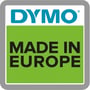 Et mærke med teksten DYMO og Made in Europe, der indikerer produktets oprindelse og brand.