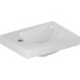 Geberit iCon Light håndvask, 380 mm x 280 mm, hanehul venstre, opbevaring venstre, KeraTect
