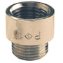 KK Sourcing haneforlænger i krom, 80 mm lang med 1/2" gevind, viser indvendige gevind og udvendige gevind.