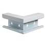 Schneider Electric udvendigt hjørne WGX-S YH, 130mm højde, 72mm bredde, hvid RAL9010.