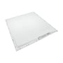 SpectrumLED 60x60 LED-panel på 40 W set skråt bagfra med den hvide bagside, skruer og driver synlige.