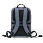 Bagside af Dicota Eco Backpack Slim MOTION 13 - 14.1" rygsækken med polstrede stropper og rygstøtte for komfort.