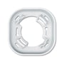 ABB KNX monteringsring 6131/38-24-500, hvid plast, med detaljeret viser til montering af sensor.