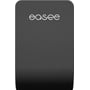 Easee U-Hook kabelholder i sort, med det hvide Easee logo tydeligt placeret øverst.