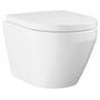 Grohe Euro Ceramic kompakt væghængt toilet i alpinhvid, kantløst og uden cisterne for nem rengøring.