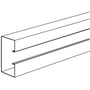 Wibe Ladders WGX-S kanaldel, 170x65mm og 3 meter lang, vist som teknisk tegning i hvid.