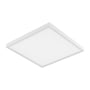 V-TAC LED-panel i hvid ramme set skråt forfra, med en stor, jævnt lysende flade og synlige skruer langs kanten.