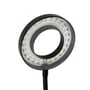 Nær udsnit af LED-dioderne i en ring på det sorte Kobi VITARO RING 2 CLIP plantelys.