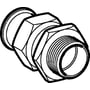 Teknisk illustration af Geberit Mapress forskruning CU, muffe/nippel i kobber med 22 mm og 1" dimensioner.