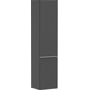 Hansgrohe Xelu Q højskab i mat diamantgrå, 400x350x1650mm, med 2 fronter og horisontal alu-greb.