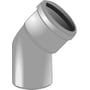 Glynwed HT-PP bøjning til afløb, Ø40 mm og 67,5° vinkel, præsenteret som en 3D-model med skygger.