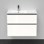 Duravit D-Neo vaskeskab, vask til venstre, 2 skuffe, 81x46 cm, hvid glans