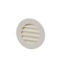 Hvid Fresh murrist i ABS-plast, 140 mm ydre og 95 mm indre diameter med horisontale lameller.