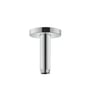 Hansgrohe loftbefæstigelse S i krom med 1/2" tilslutningsgevind og 100 mm længde, fremstillet af messing med blank overflade.