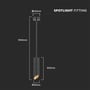 Diagram over sort V-TAC pendel, viser dimensioner Ø60mm, 1500mm højde og 300mm lampelængde.