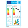 Energimærke for Andersen Electric Mat Pro 18 varmepumpe indedel med SEER 8,5 og SCOP 5,6, viser energiklasser og støjniveau.