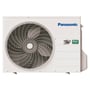 Panasonic CZ35ZKE udedel set forfra, med stor rund ventilator og mærkater som "NORDIC HEAT PUMP" og "R32 REFRIGERANT".