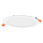 Ledvance Smart+ Slim downlight 225mm i hvid plast med orange monteringsclips, klar til installation.
