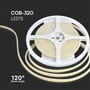 V-TAC 10W/m COB LED-strip, 5m, 320 LED/m, 120 graders spredning, vist på spole.