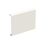 Front WGX-S F80 fra Lauritz Knudsen i hvid RAL9010/60, 2x100mm, vist fra en let vinkel.