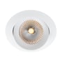 SLC One 360° downlight i hvid aluminium med 8W LED, 4000K og 36° spredningsvinkel. Kan vippes 30°.