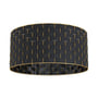 EGLO Marasales loftlampe, Ø480 mm, sort, med en unik vævet tekstur og gyldne kanter, isoleret på hvid baggrund.