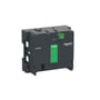 Schneider Electric kontrolmodul LX1G4S med 48-130V AC/DC, set diagonalt, med fokus på tilslutningsklemmer og LED-indikator på fronten.