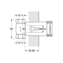 Teknisk tegning af Grohe indvendig del til ventiloverdel, viser dimensioner G 1/2 og M24x1 samt monteringsdetaljer.