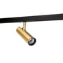 SG Armaturen Zip Tube Micro DTW skinnespot i messing, vist isoleret på hvid baggrund med en justerbar lampehoved og synlig LED-linse.