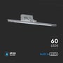 V-TAC Pro Serie 13W LED billede-/spejllampe i krom med angivelse af IP20-klassifikation og indbygget LED-teknologi med 60 lysdioder.