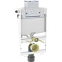 Geberit GIS element til væghængt toilet, 87 cm, med hvid Omega cisterne og forzinket ramme med PEX-tilslutning.