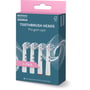 Fronten af Nordic Quality Pro Gum Care 4-pak børstehoveder emballage med tydelig branding og produktinformation.
